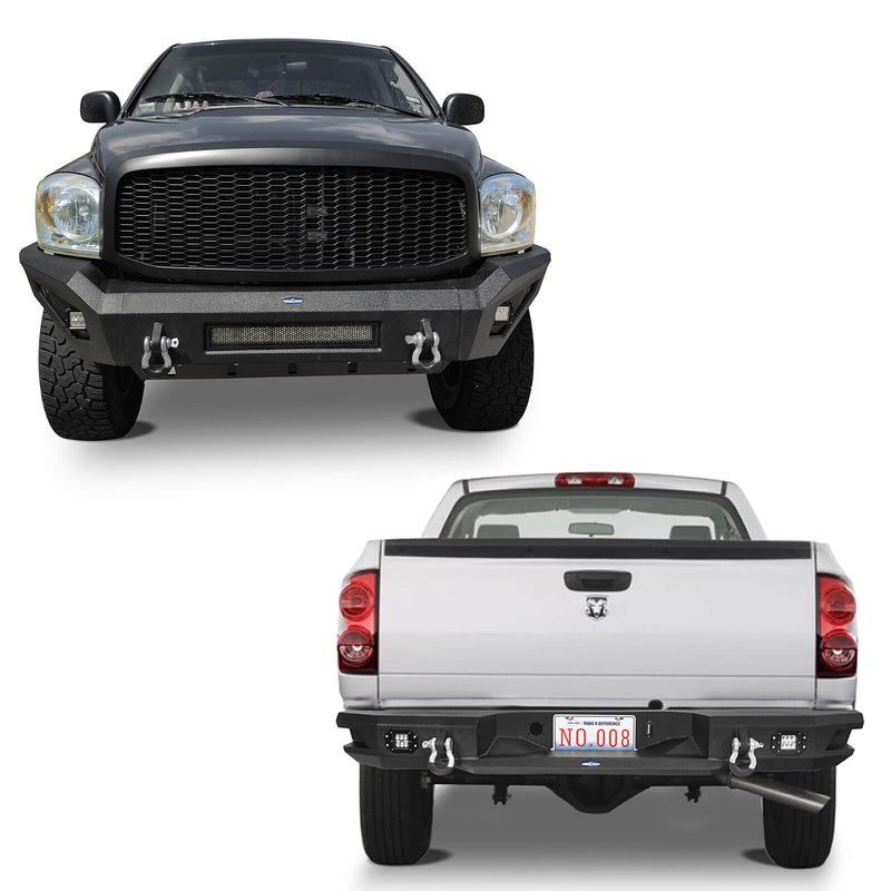 Load image into Gallery viewer, HookeRoad Ram 1500 Full width Front Bumper and Rear Bumper Combo for 2006-2008 Ram1500 BXG65016503-7
