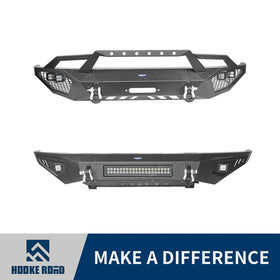 HookeRoad Full Width Front Bumper w/LED Lights for 2014-2021 Toyota Tundra b5000+b5001 1