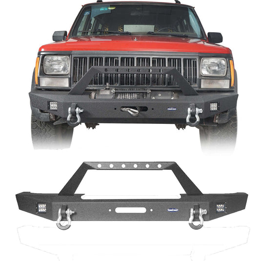 Hooke Road Full Width Front & Rear Bumper Combo(84-01 Jeep Cherokee XJ)