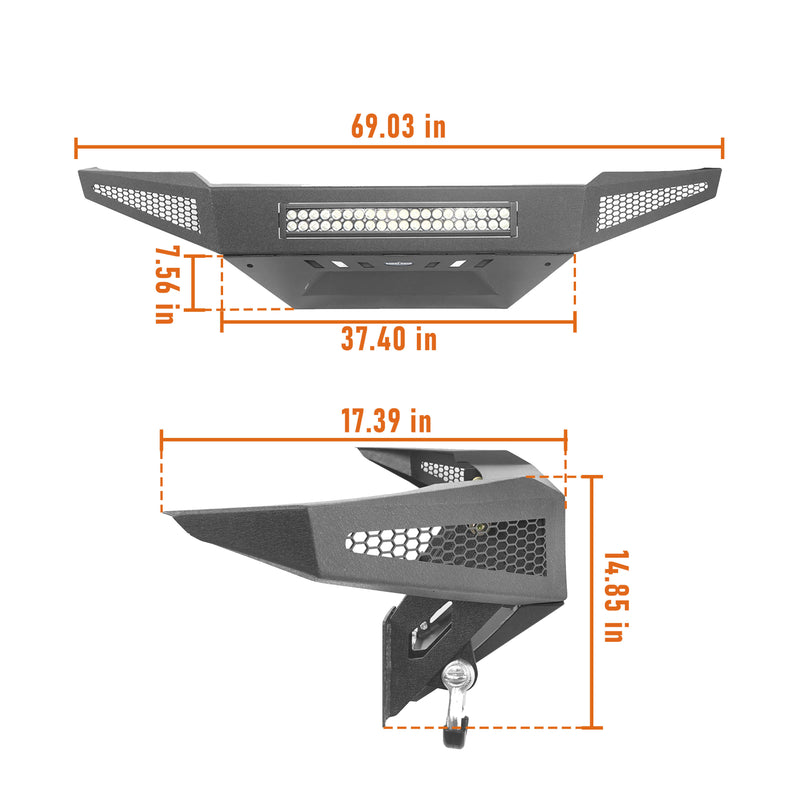 Load image into Gallery viewer, HookeRoad Full Width Front Bumper &amp; Rear Bumper for 2005-2011 Toyota Tacoma b40084011-10
