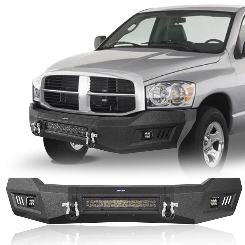 Load image into Gallery viewer, Hooke Road Ram 1500 Full Width Front Bumper w/LED Light  Bar for 2006-2008 Ram 1500  BXG6500 2
