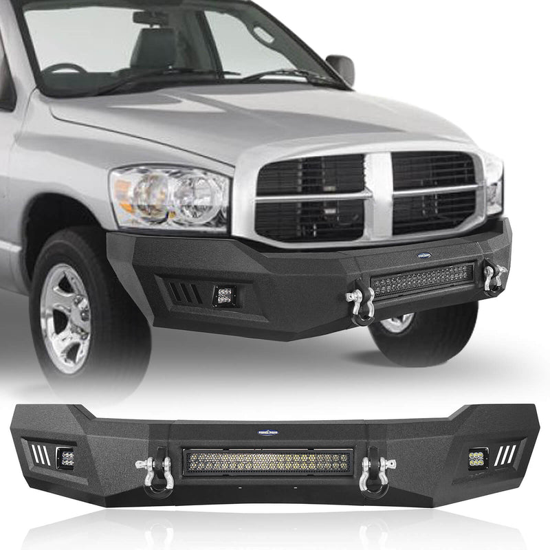Load image into Gallery viewer, Hooke Road Ram 1500 Full Width Front Bumper w/LED Light  Bar for 2006-2008 Ram 1500  BXG6500 4
