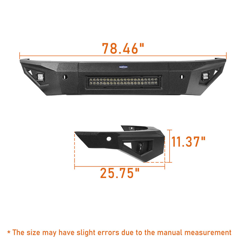 Load image into Gallery viewer, Dodge Ram 1500 Full Width Front Bumper HRⅠFront Bumper w/LED Light Bar for Dodge Ram 1500 Rebel BXG6009 17
