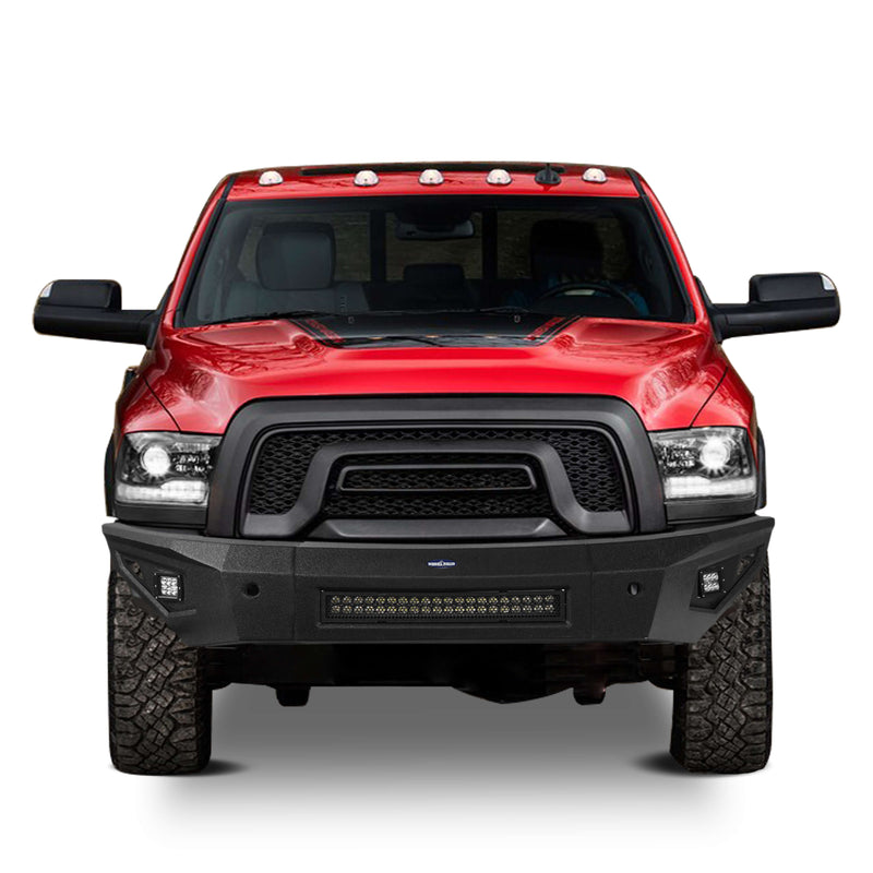 Load image into Gallery viewer, Dodge Ram 1500 Full Width Front Bumper HRⅠFront Bumper w/LED Light Bar for Dodge Ram 1500 Rebel BXG6009 4
