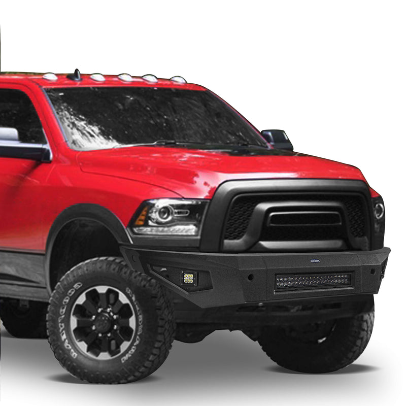 Load image into Gallery viewer, Dodge Ram 1500 Full Width Front Bumper HRⅠFront Bumper w/LED Light Bar for Dodge Ram 1500 Rebel BXG6009 5
