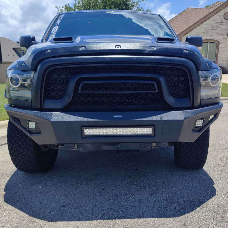 Load image into Gallery viewer, Dodge Ram 1500 Full Width Front Bumper HRⅠFront Bumper w/LED Light Bar for Dodge Ram 1500 Rebel BXG6009 7
