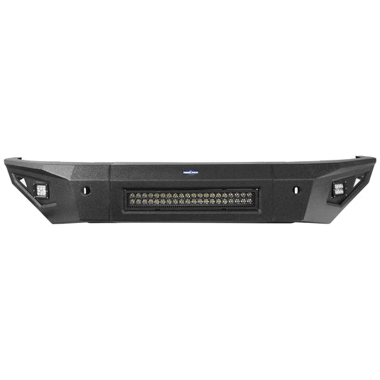 Dodge Ram 1500 Full Width Front Bumper HRⅠFront Bumper w/LED Light Bar for Dodge Ram 1500 Rebel BXG6009 11