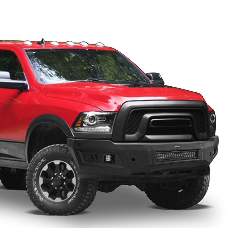 Load image into Gallery viewer, Dodge Ram 1500 Full Width Front Bumper HR Ⅱ Front Bumper w/LED Light Bar for Dodge Ram 1500 Rebel BXG6010 6
