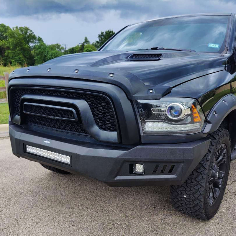 Load image into Gallery viewer, Dodge Ram 1500 Full Width Front Bumper HR Ⅱ Front Bumper w/LED Light Bar for Dodge Ram 1500 Rebel BXG6010 8
