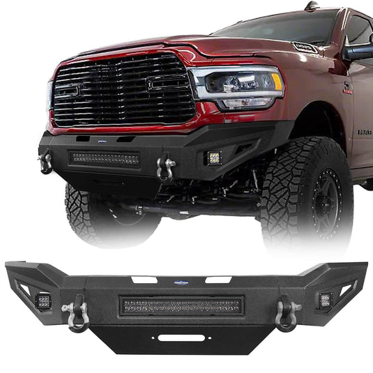 Dodge Ram 2500 Full Width Front Bumper DiscoveryⅠFront Bumper w/Winch Plate & LED Light Bar for Dodge Ram 2500 BXG6302 2