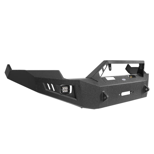 2009-2012 Ram 1500 Full Width Steel Front Bumper w/ Winch Plate & LED Lights- Hooke Road