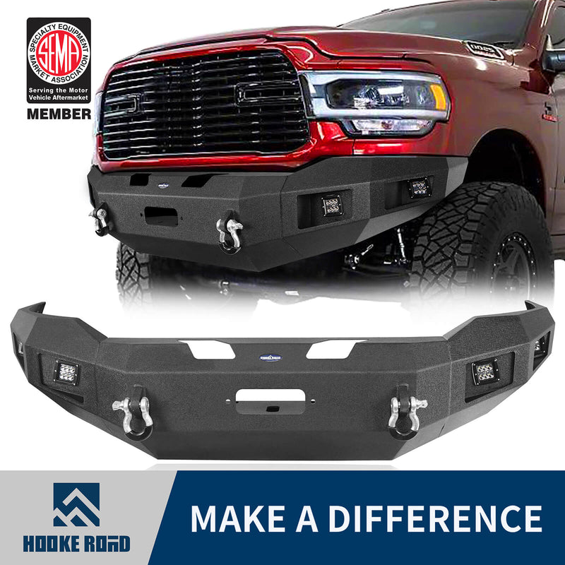 Load image into Gallery viewer, Dodge Ram 2500 Full Width Front Bumper DiscoveryⅠFront Bumper w/Winch Plate &amp; LED Spotlights for 2019-2021 Dodge Ram 2500 BXG6300 1
