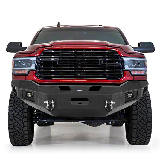 Dodge Ram 2500 Full Width Front Bumper DiscoveryⅠFront Bumper w/Winch Plate & LED Spotlights for 2019-2021 Dodge Ram 2500 BXG6300 