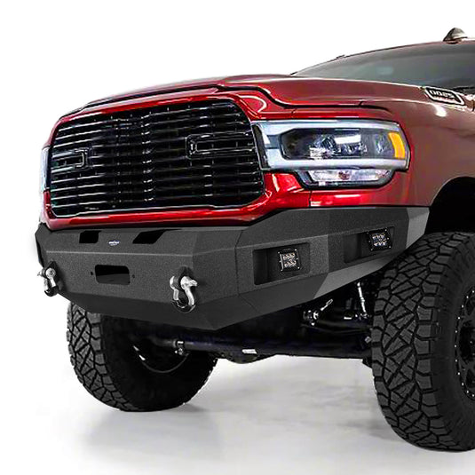Dodge Ram 2500 Full Width Front Bumper DiscoveryⅠFront Bumper w/Winch Plate & LED Spotlights for 2019-2021 Dodge Ram 2500 BXG6300 5