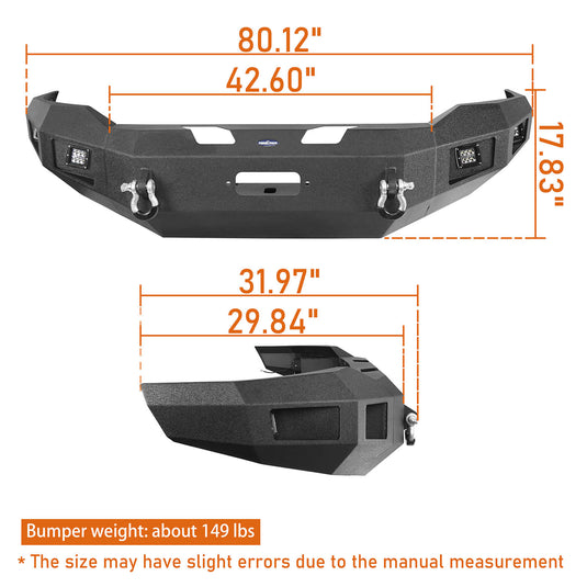 Hooke Road Front Bumper & Rear Bumper(19-24 Ram 2500)