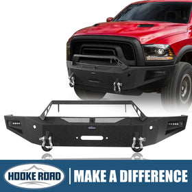Dodge Ram 1500 Full Width Front Bumper DiscoveryⅠFront Bumper with Winch Plate for Dodge Ram 1500 Rebel BXG6011 1