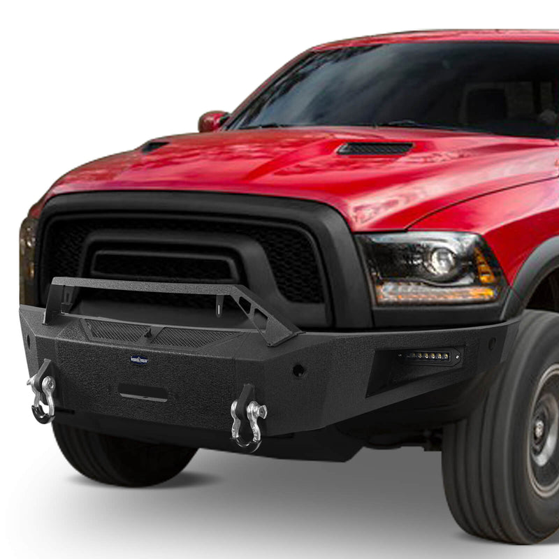 Load image into Gallery viewer, Dodge Ram 1500 Full Width Front Bumper DiscoveryⅠFront Bumper with Winch Plate for Dodge Ram 1500 Rebel BXG6011 4
