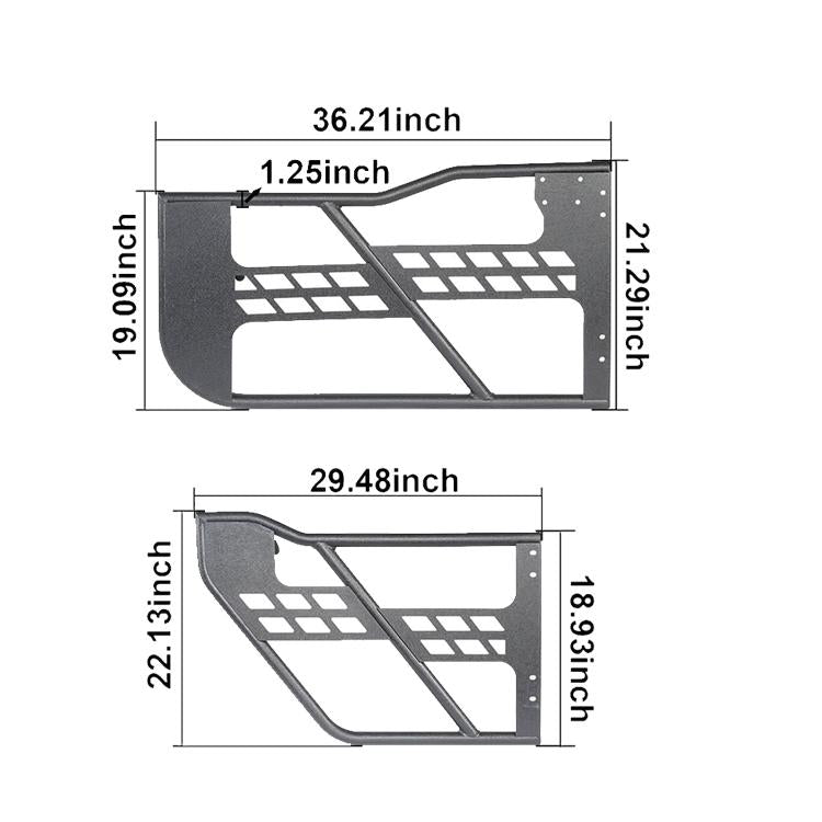 Load image into Gallery viewer, Hooke Road 4-Door Tubular Doors &amp; Side Steps(18-24 Jeep Wrangler JL)
