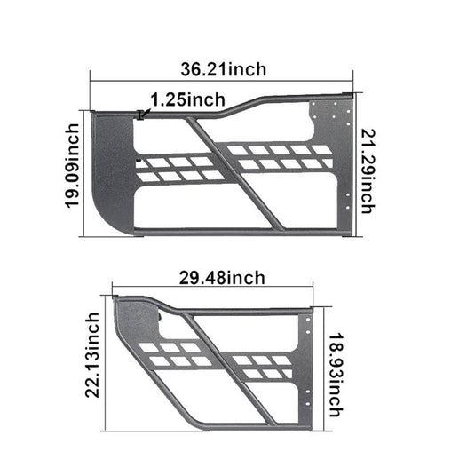 Hooke Road 4-Door Tubular Doors & Side Steps(18-24 Jeep Wrangler JL)