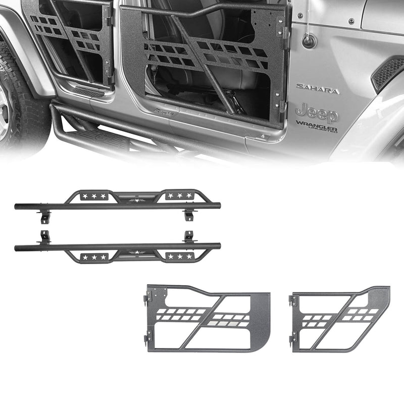 Load image into Gallery viewer, Hooke Road 4-Door Tubular Doors &amp; Side Steps(18-24 Jeep Wrangler JL)
