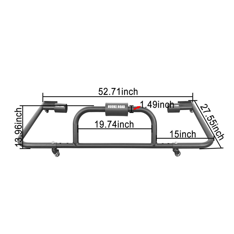 Load image into Gallery viewer, Hooke Road Hardtop Carrier Storage Cart Rack Black Sliding(87-24 Jeep Wrangler JK YJ TJ JL)
