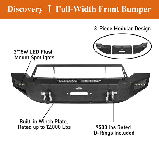 Hooke Road Ram 1500 Full Width Front Bumper for 2006-2008 Ram 1500 BXG6502 17