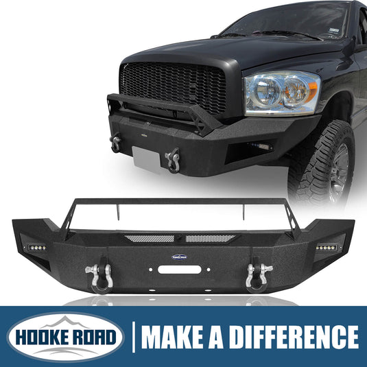 Hooke Road Ram 1500 Full Width Front Bumper for 2006-2008 Ram 1500 BXG6502 1