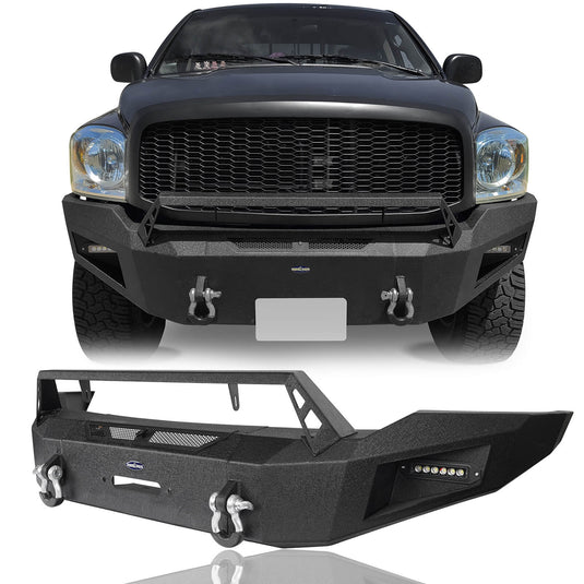 HookeRoad Ram 1500 Full width Front Bumper and Rear Bumper Combo for 2006-2008 Ram1500 BXG65026503-10