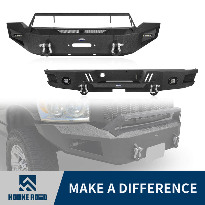 Load image into Gallery viewer, HookeRoad Ram 1500 Full width Front Bumper and Rear Bumper Combo for 2006-2008 Ram1500 BXG65026503-1
