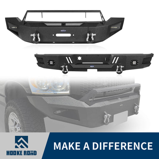 HookeRoad Ram 1500 Full width Front Bumper and Rear Bumper Combo for 2006-2008 Ram1500 BXG65026503-1