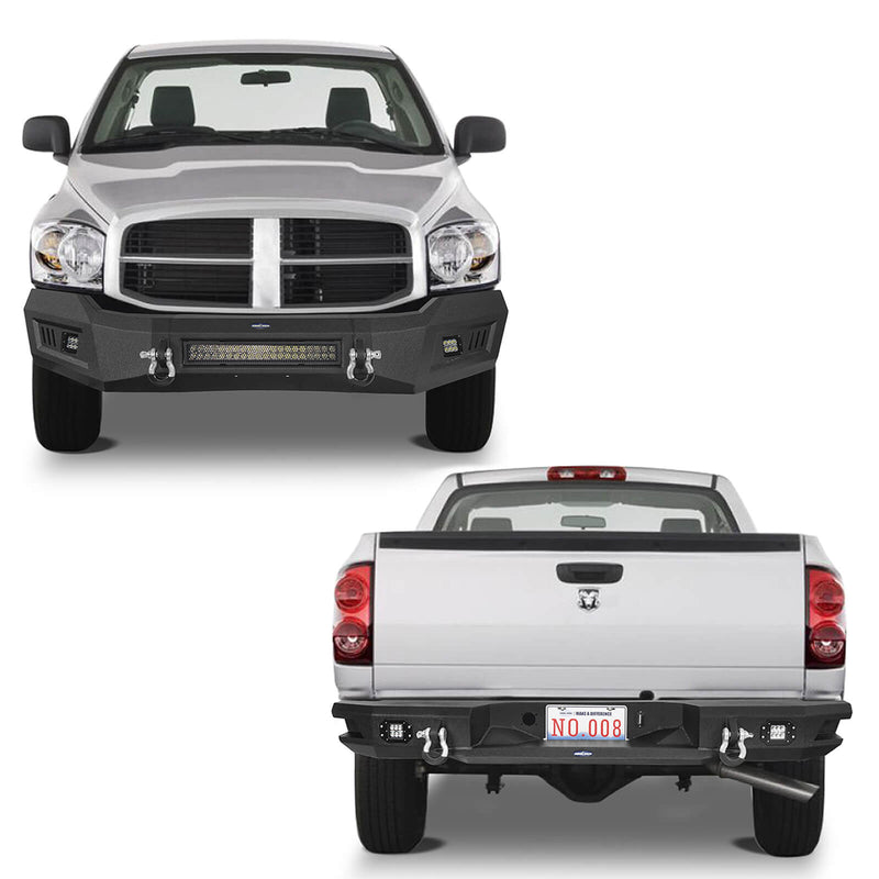 Load image into Gallery viewer, HookeRoad Ram 1500 Front Bumper_Rear Bumper Combo Kit for 2006-2008 Ram1500 BXG65006503-6

