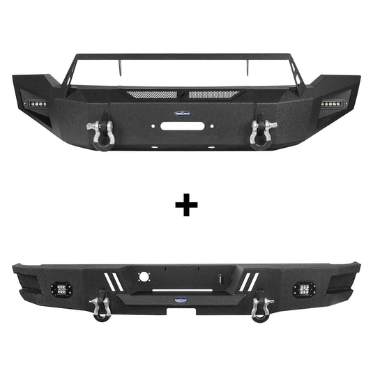 HookeRoad Ram 1500 Full width Front Bumper and Rear Bumper Combo for 2006-2008 Ram1500 BXG65026503-7