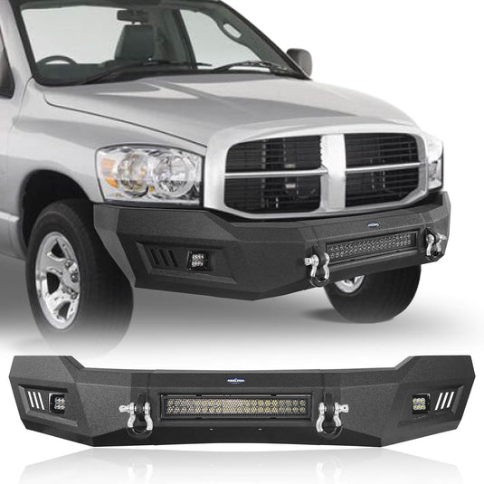 HookeRoad Ram 1500 Front Bumper_Rear Bumper Combo Kit for 2006-2008 Ram1500 BXG65006503-8