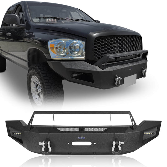 HookeRoad Ram 1500 Full width Front Bumper and Rear Bumper Combo for 2006-2008 Ram1500 BXG65026503-9