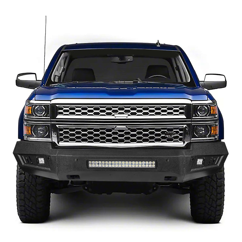 Load image into Gallery viewer, Silverado Front Bumper &amp; Rear Bumper Combo w/LED Lights For Chevy Silverado 1500 - Hooke Road
