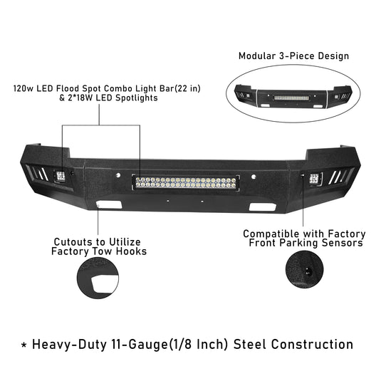 Hooke Road Chevrolet Front Bumper(14-15 Chevy Silverado 1500) - HR