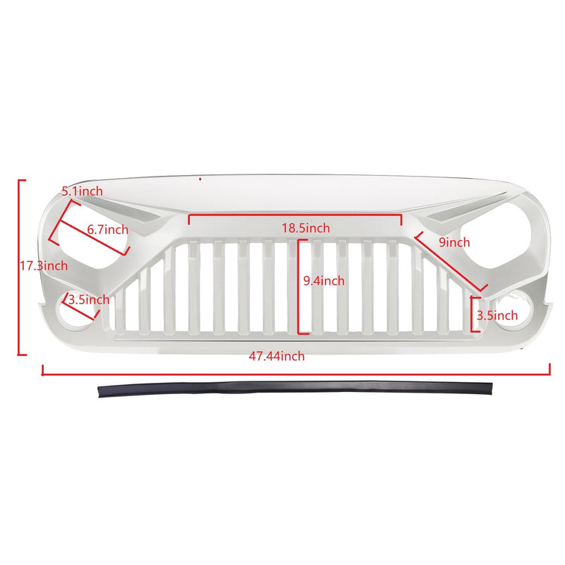 Load image into Gallery viewer, Hooke Road Opar Front Gladiator Grille Vander Grill for 2007-2018 Jeep Wrangler JK u-Box 6
