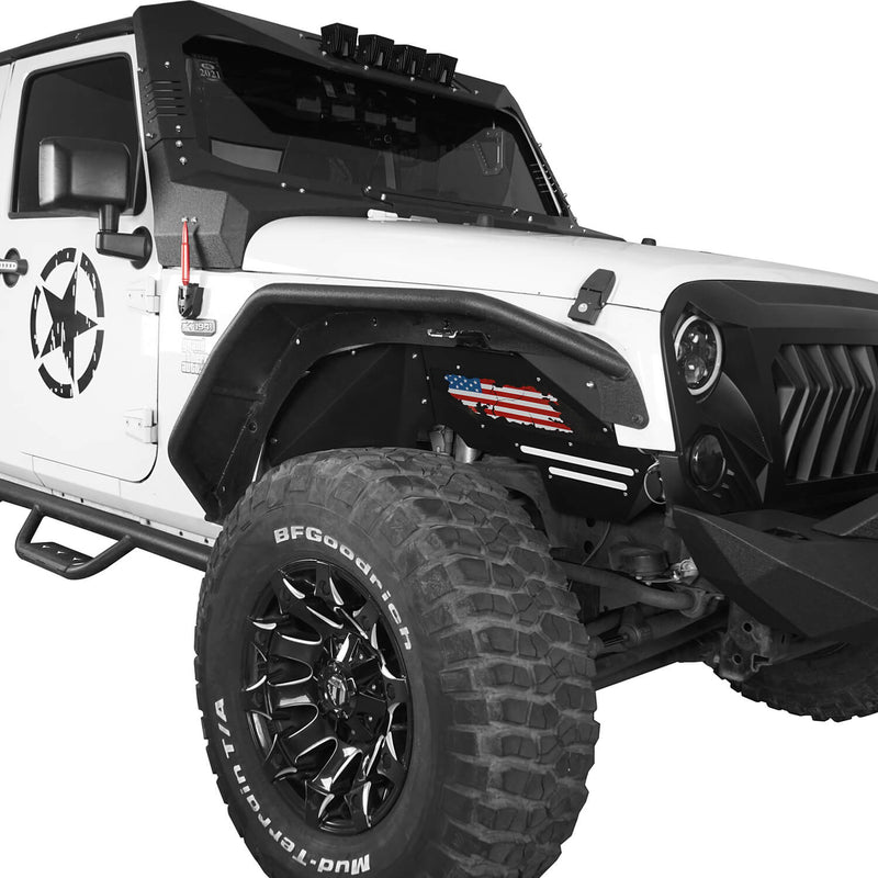 Load image into Gallery viewer, Hooke Road Fender Flares and Front &amp; Rear Inner Fender Liners Kit(07-18 Jeep Wrangler JK)
