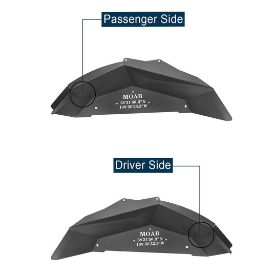 Hooke Road Fender Flares and Front & Rear Inner Fender Liners Kit(07-18 Jeep Wrangler JK)
