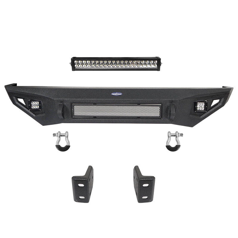 Load image into Gallery viewer, Jeep Cherokee XJ Front Bumper XJ Full Width Bumper with LED Light Bar for Jeep Cherokee BXG9032 12
