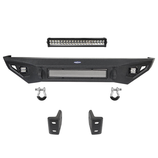Jeep Cherokee XJ Front Bumper XJ Full Width Bumper with LED Light Bar for Jeep Cherokee BXG9032 12
