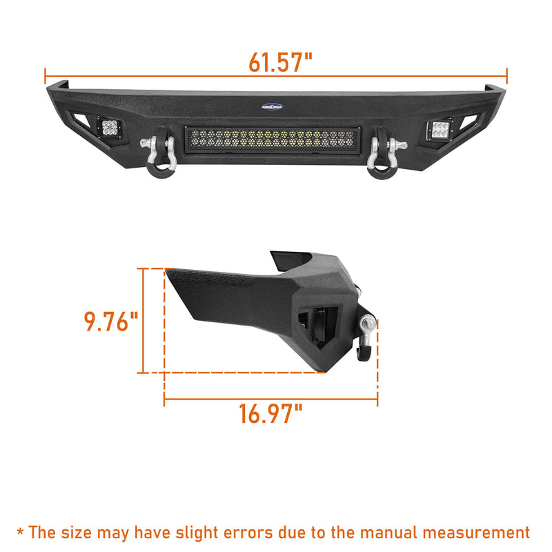 Load image into Gallery viewer, Jeep Cherokee XJ Front Bumper XJ Full Width Bumper with LED Light Bar for Jeep Cherokee BXG9032 13
