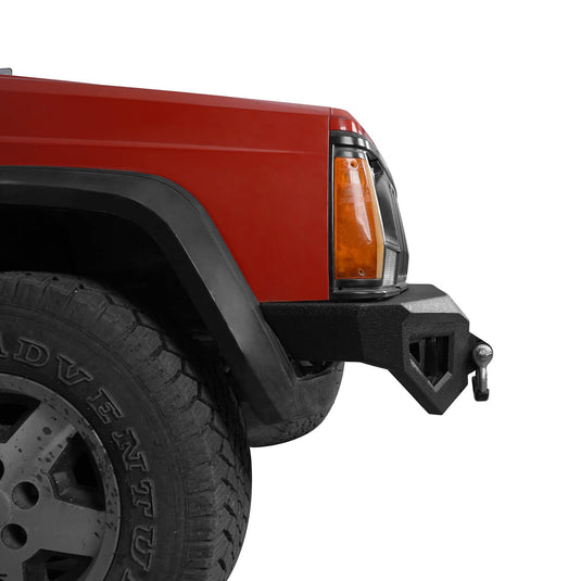Jeep Cherokee XJ Front Bumper XJ Full Width Bumper with LED Light Bar for Jeep Cherokee BXG9032 6
