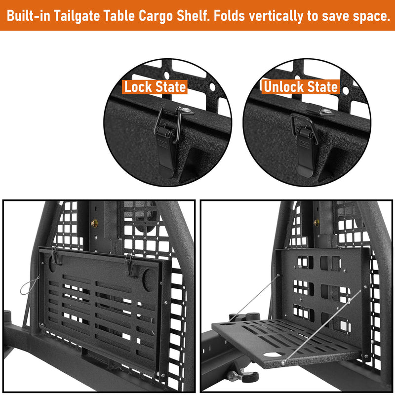 Load image into Gallery viewer, Rear Bumper w/ Swing Out Tire Carrier &amp; Foldable Table(84-01 Jeep Cherokee XJ) - Hooke Road
