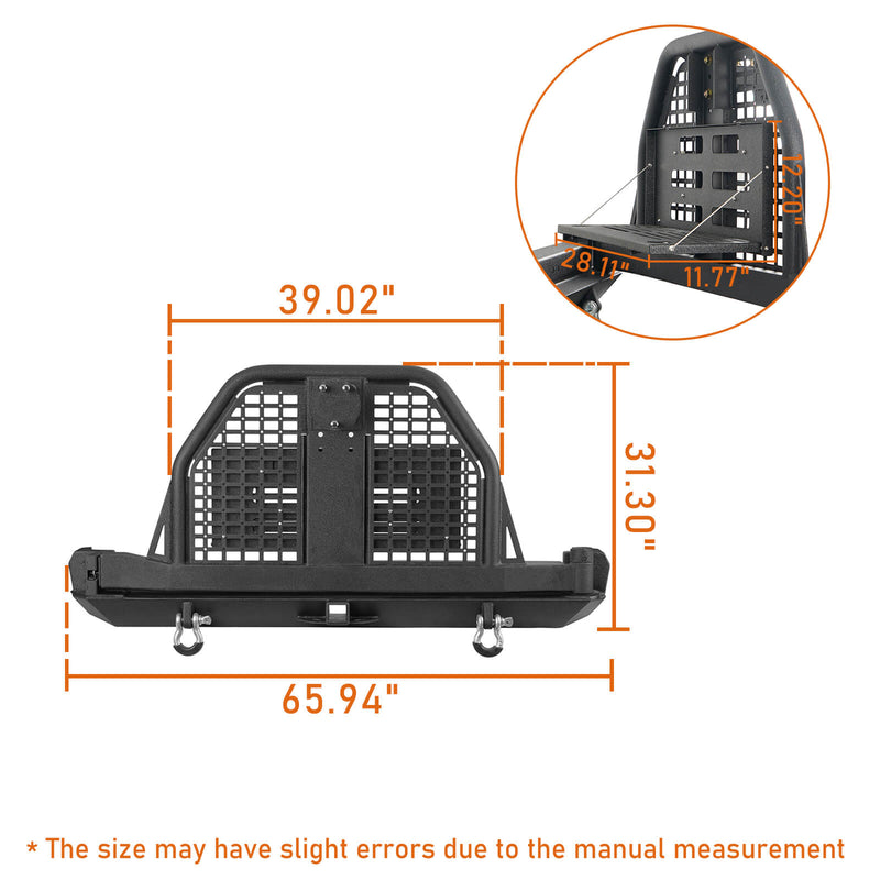 Load image into Gallery viewer, Rear Bumper w/ Swing Out Tire Carrier &amp; Foldable Table(84-01 Jeep Cherokee XJ) - Hooke Road
