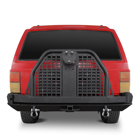 Rear Bumper w/ Swing Out Tire Carrier & Foldable Table(84-01 Jeep Cherokee XJ) - Hooke Road