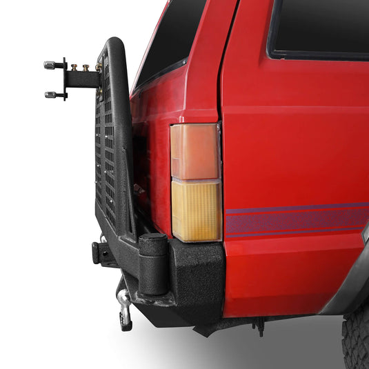 Rear Bumper w/ Swing Out Tire Carrier & Foldable Table(84-01 Jeep Cherokee XJ) - Hooke Road