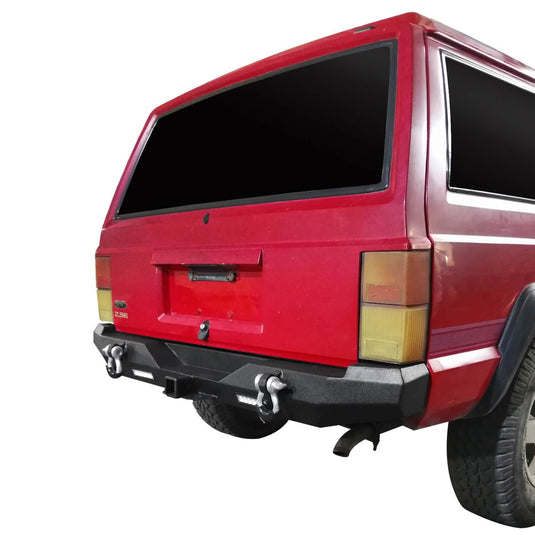 Hooke Road Destroyer Rear Bumper w/2 ¡Á18W LED Floodlights for Jeep Cherokee XJ 1984-2001 BXG321 u-Box Offroad  3