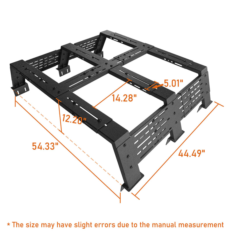 Load image into Gallery viewer, Jeep Gladiator JT &amp; Toyota Tacoma 12.2&quot; High Overland Bed Rack - Hooke Road BXG.9903S-1 15
