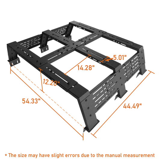 Jeep Gladiator JT & Toyota Tacoma 12.2" High Overland Bed Rack - Hooke Road BXG.9903S-1 15